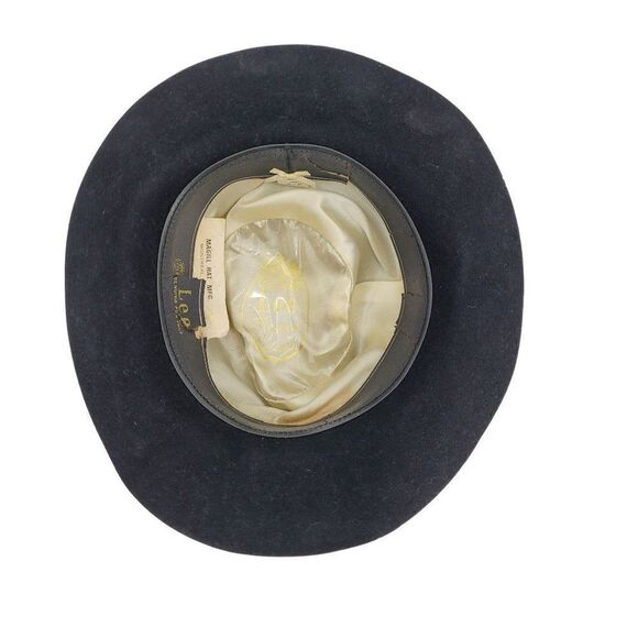 Vintage Magill Lee Cowboy Cowgirl Hat S‎ Black Fur Felt Pheasant Feather Fedora main image 11